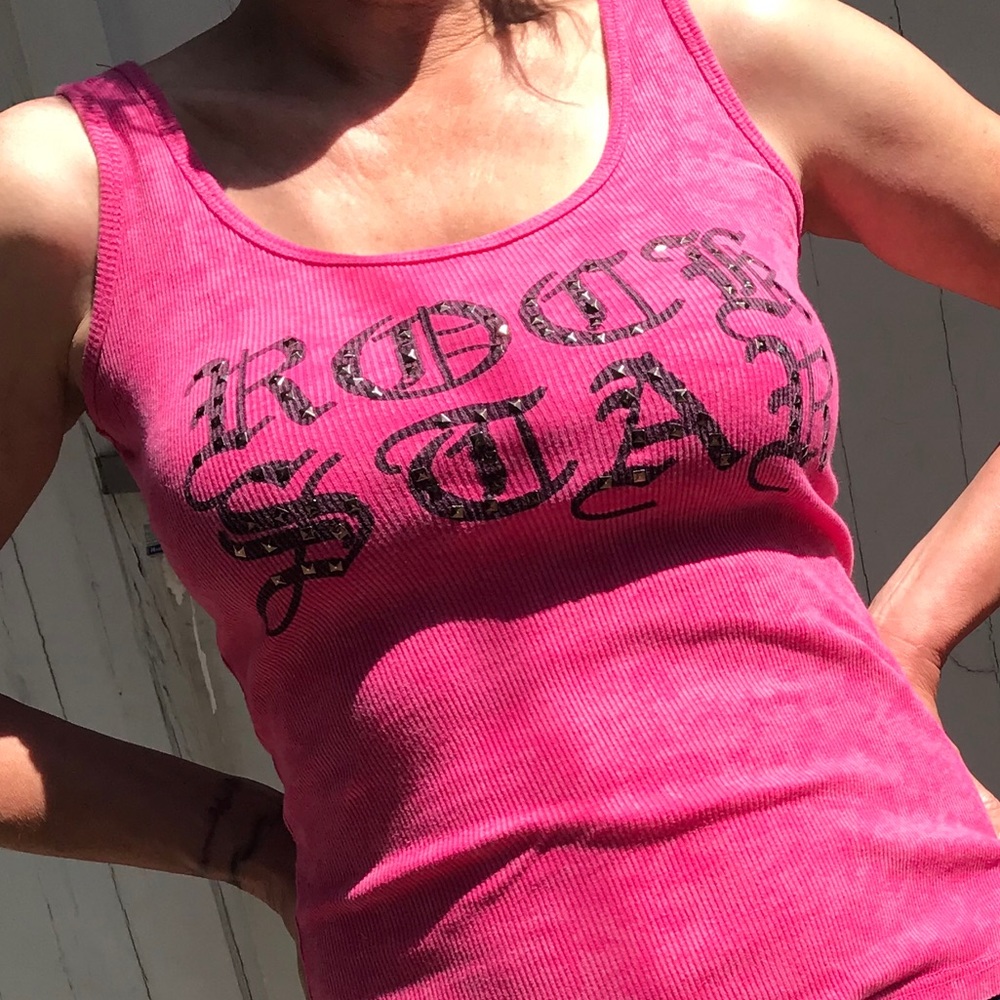 Hot pink “Rock Star” tank top